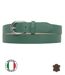 Ceinture en Cuir de Vachette pour Femme - élégance Intemporelle - Couleur vert-1