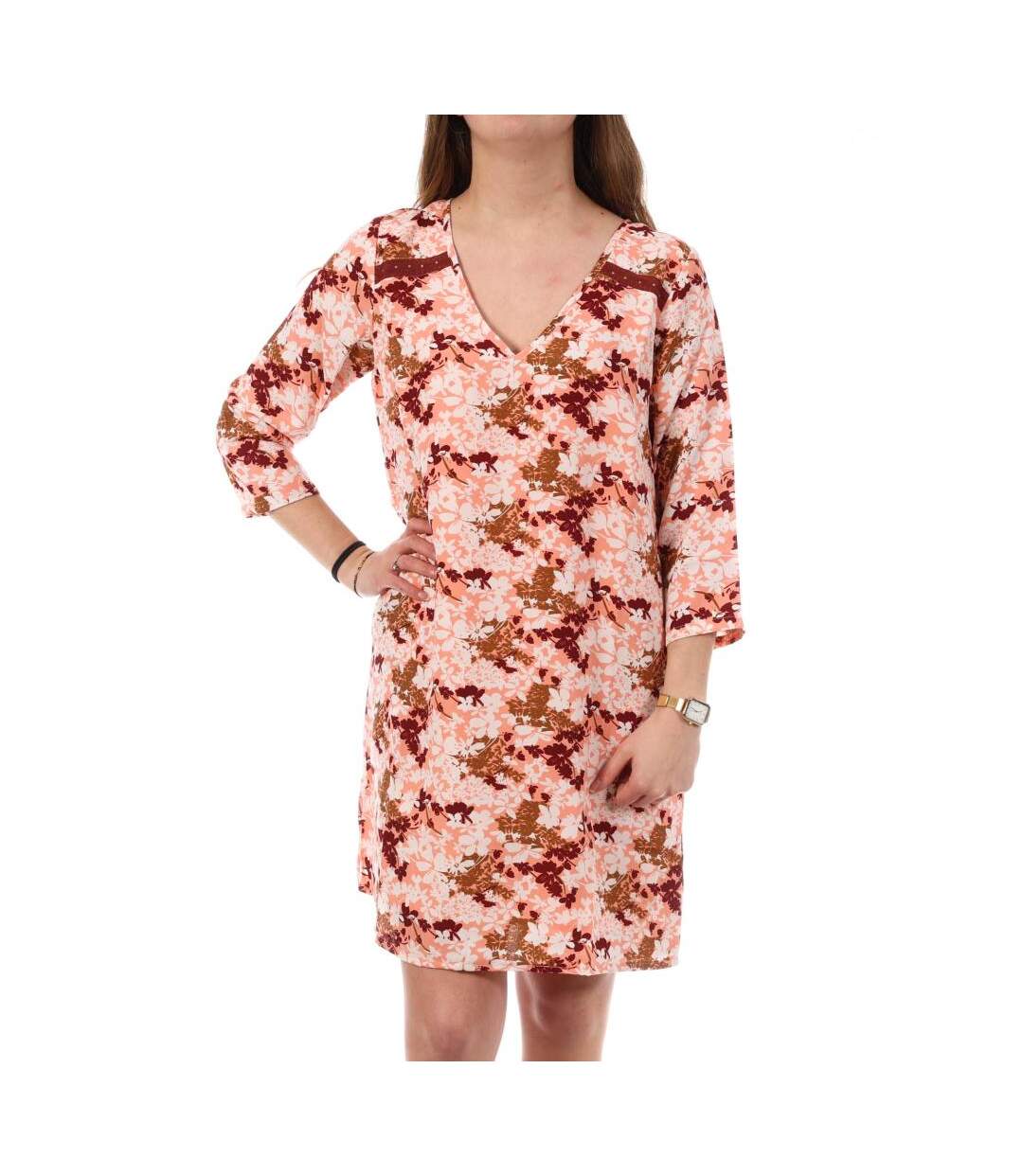 Robe rose/blanche femme kaporal cary-1