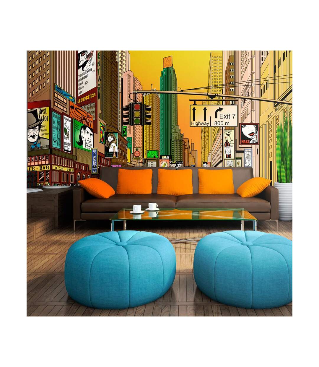 Papier Peint Ville Animée NY II 270x450cm-1