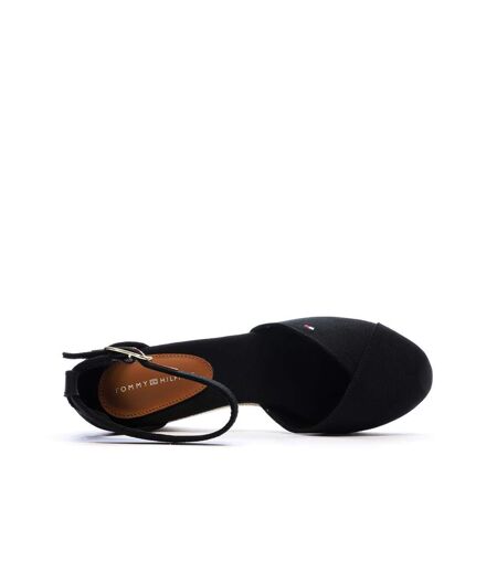 Sandales noires femme tommy hilfiger fw0fw08657