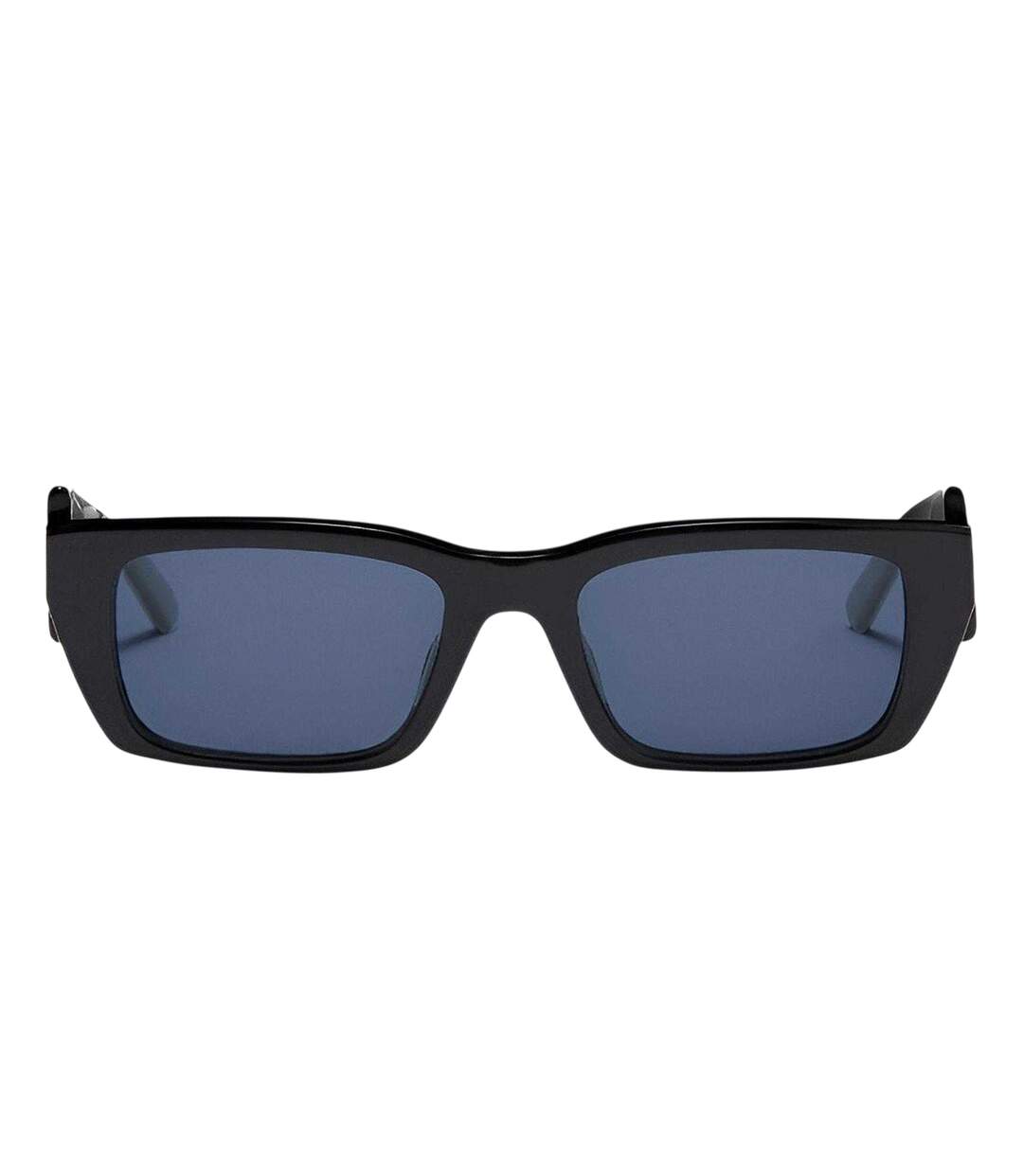 Mens Rectangle Sunglasses One Size Black Blue Palm Angels-1