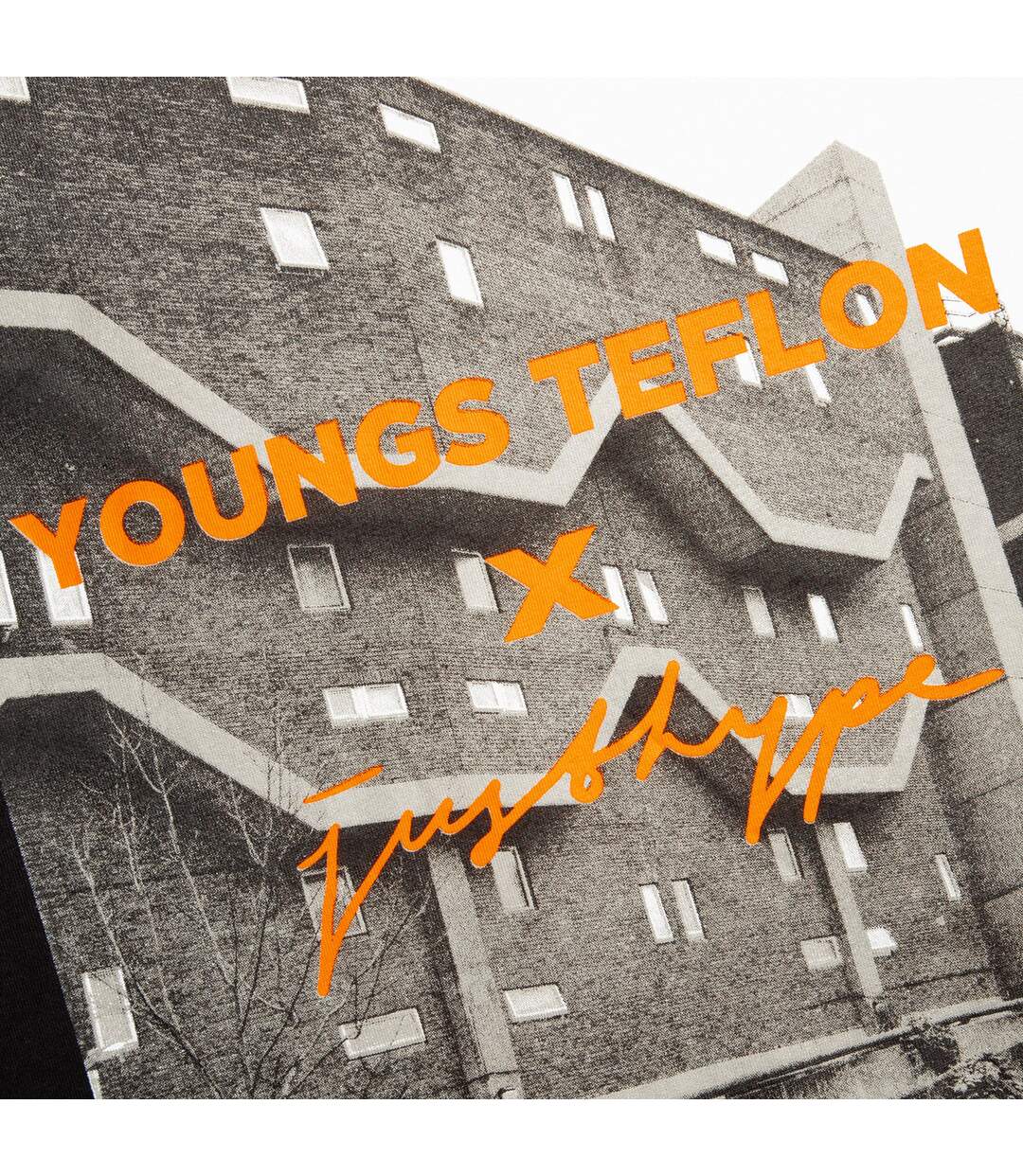 Hype Mens Youngs Teflon Oversized T-Shirt (Black/Orange/Gray)