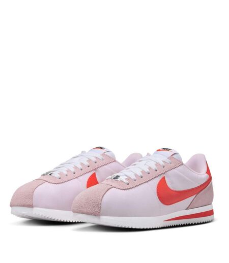 Womens/ladies Cortez Suede Trainers Pink Foam Nike