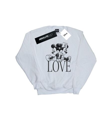Disney Pantalon de survêtement Mickey And Minnie Mouse Love Womens/Ladies (Blanc) - UTBI28204