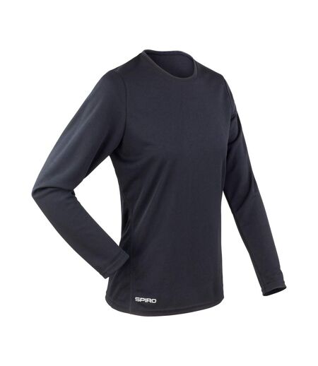 Spiro Womens/Ladies Performance Long-Sleeved T-Shirt (Black) - UTPC5926