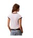 Womens/ladies Ringer Cropped T-shirt Bright White Calvin Klein-3