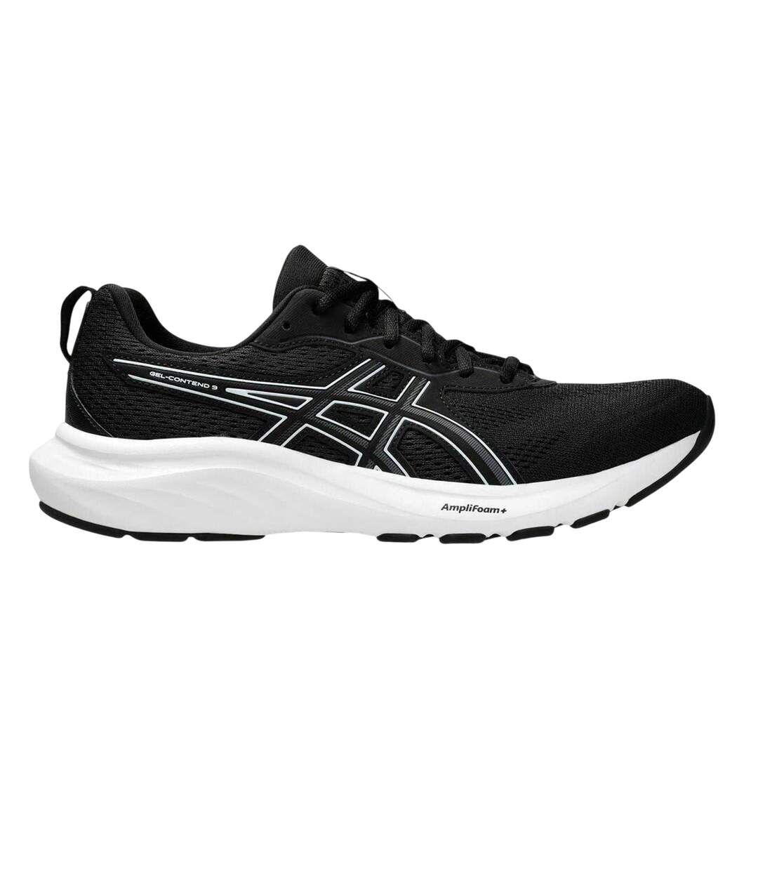 Mens Gel Contend 9 Trainers Black White Asics-1