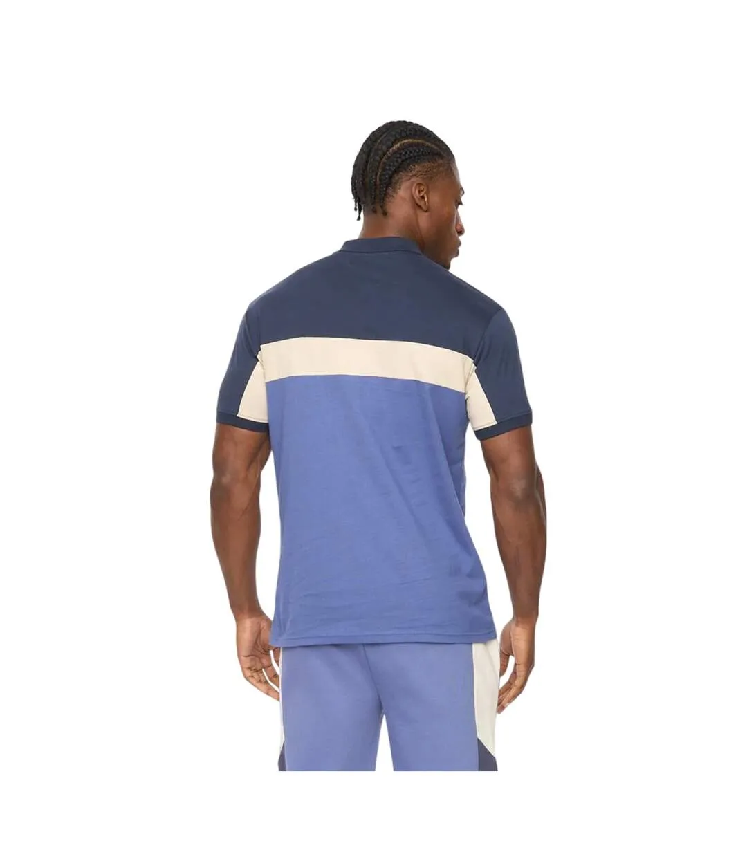 Polo Castlebay Homme Bleu Crosshatch-3
