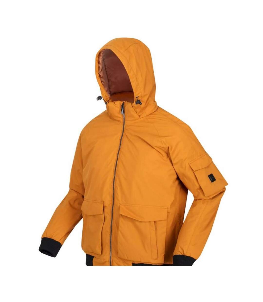 Mens Faizan Hooded Waterproof Jacket Dark Khaki Regatta-3