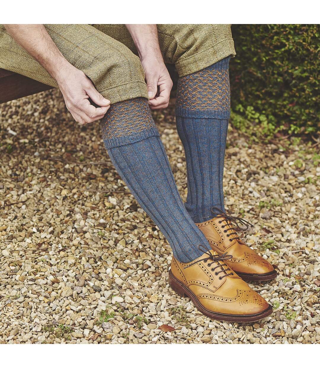 HJ Hall - Chaussettes de Chasse Homme Laine Chaudes Pointe Lisse-5
