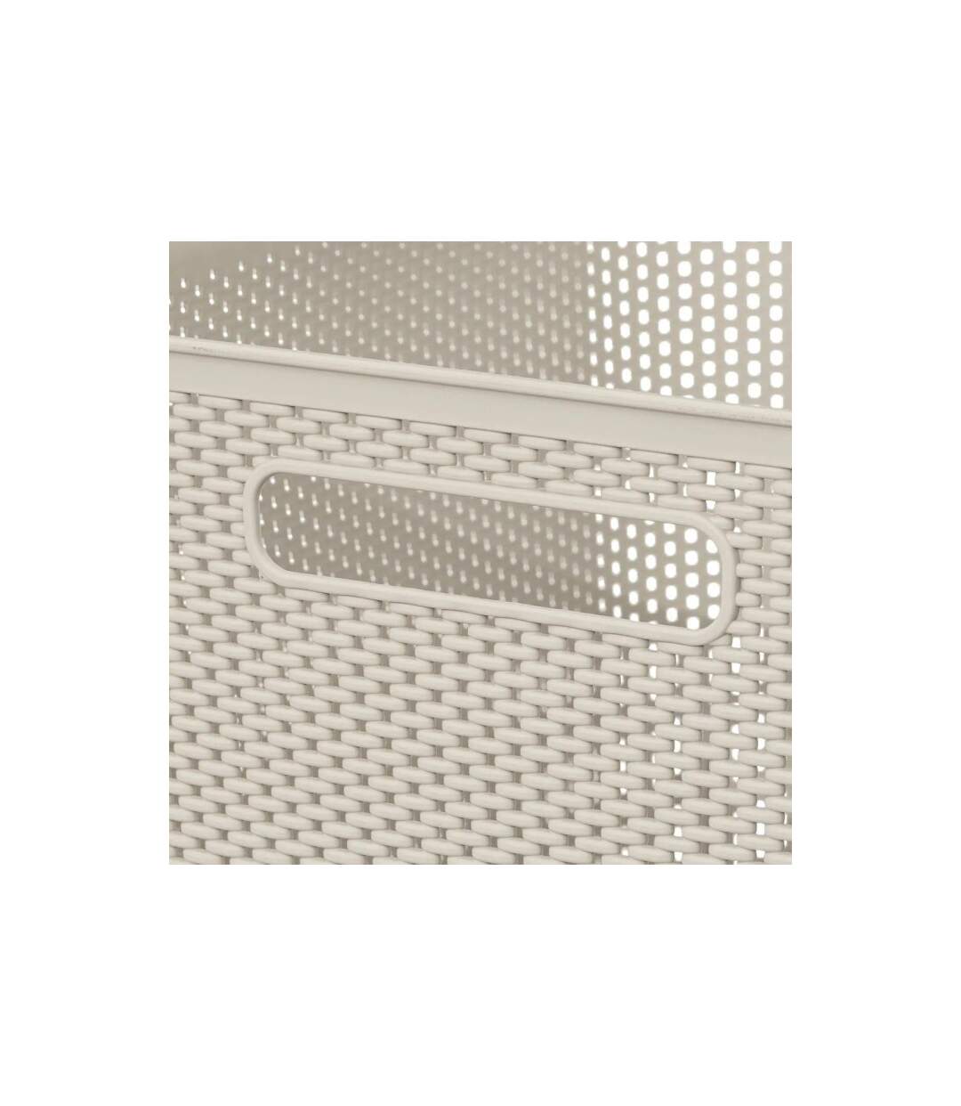 Panier de Rangement Crochet 21cm Beige Lin-2