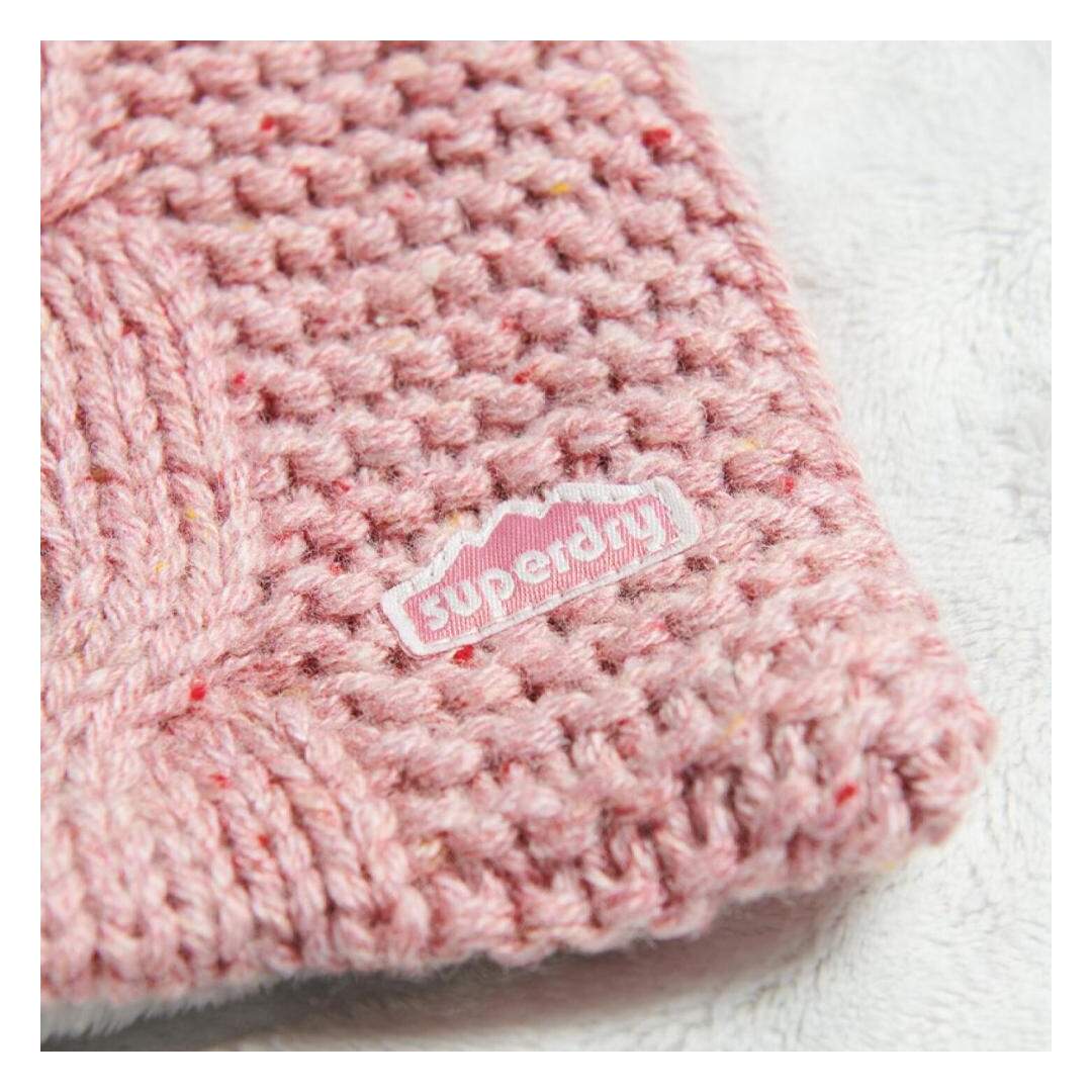 Écharpe en Mailles Torsadées Rose Femme Superdry Cable - Taille unique-2