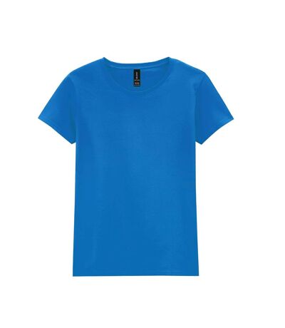 Ladies/womens Heavy Cotton Missy Fit Short Sleeve T-shirt Royal Blue Gildan