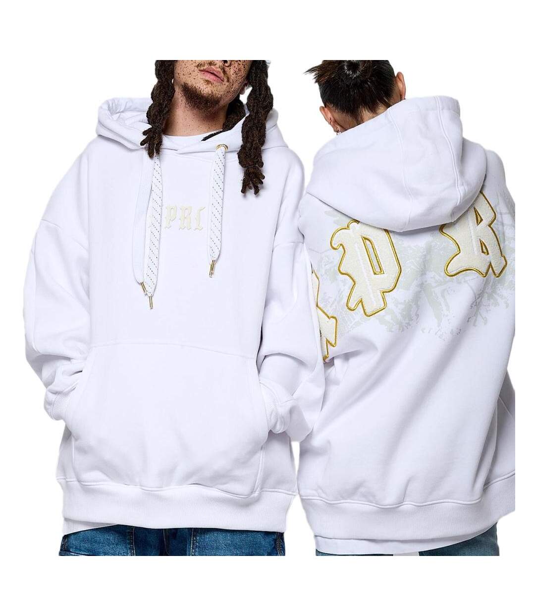 Sweat à capuche blanc homme kaporal salto-1