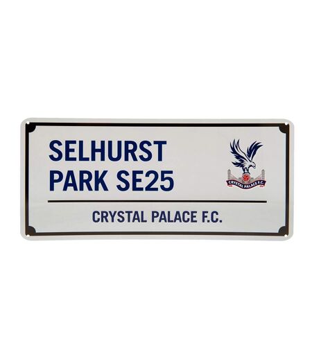 Crystal Palace FC - Plaque SELHURST PARK SE25 (Blanc / Bleu) (Taille unique) - UTTA10623