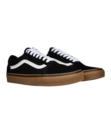 Mens Old Skool Canvas Trainers Black Gum Vans