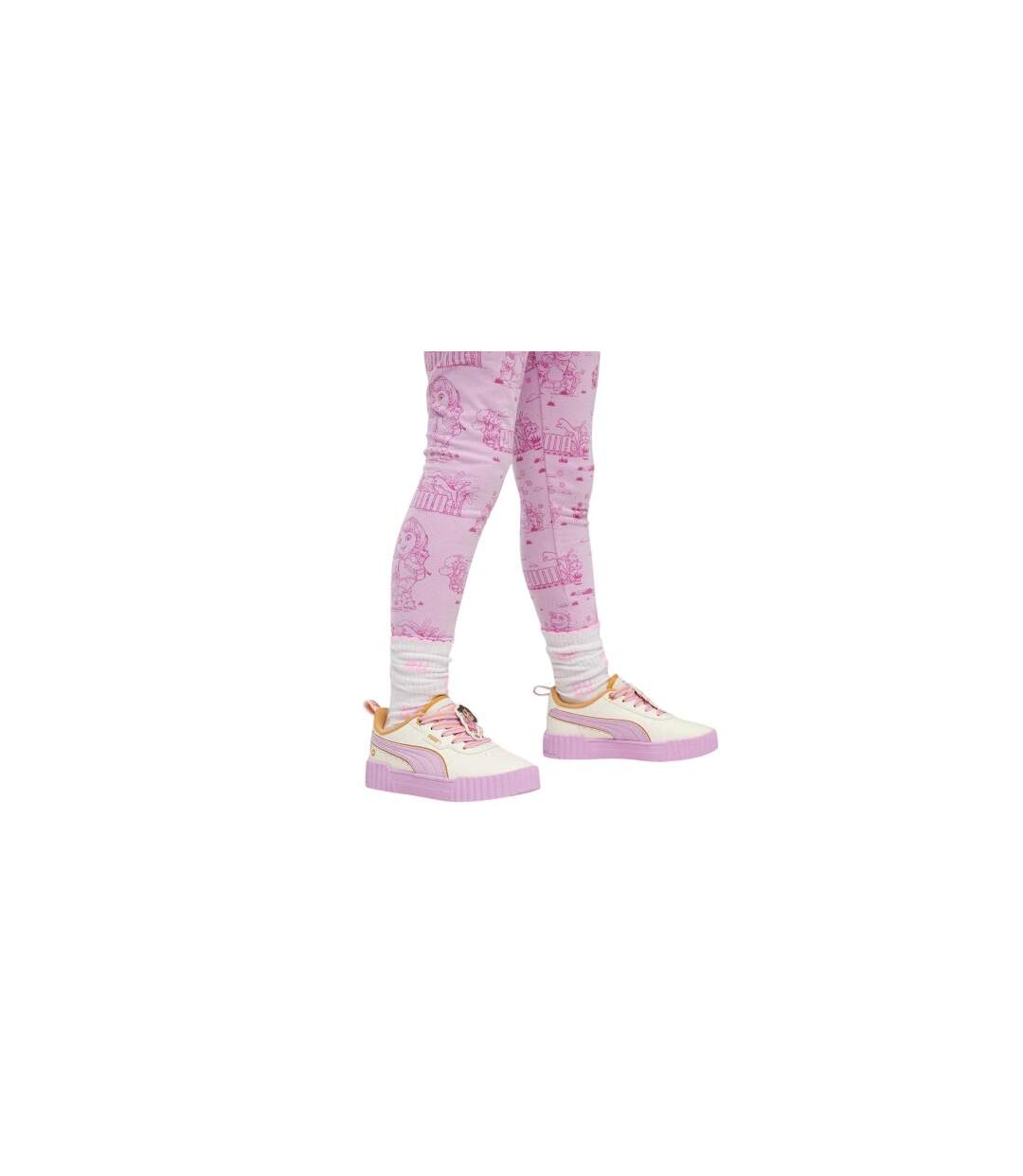 Baskets Motif/style Dora L´exploratrice Carina 3.0 Enfant Blanc Papaye Puma-1
