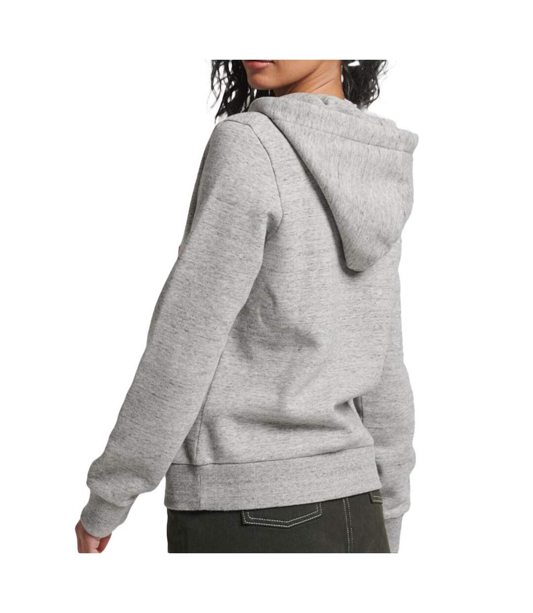 Sweat Capuche Gris Femme Superdry Neon - M-2