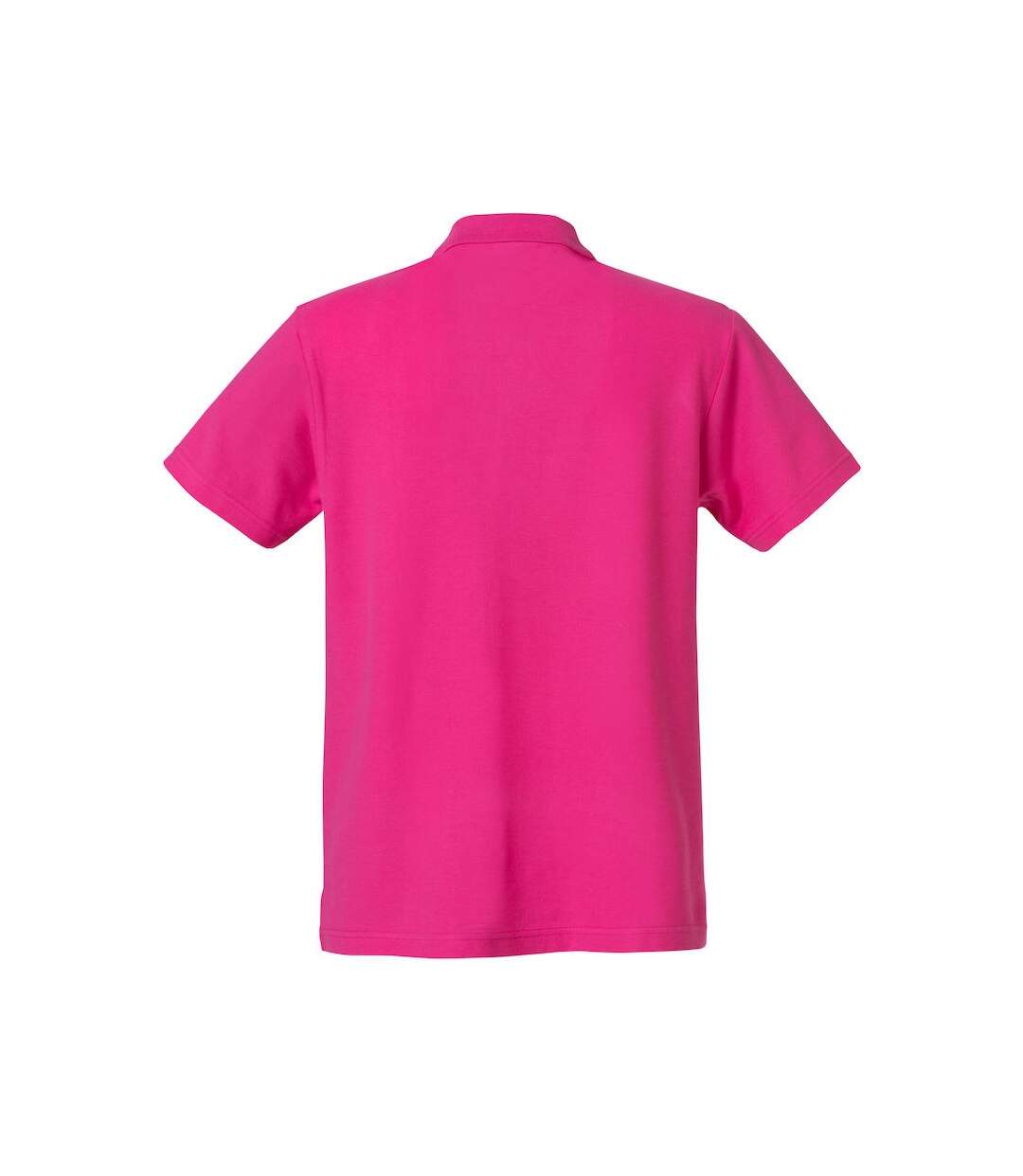 Mens Basic Polo Shirt Bright Cerise Clique-2