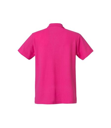 Mens Basic Polo Shirt Bright Cerise Clique