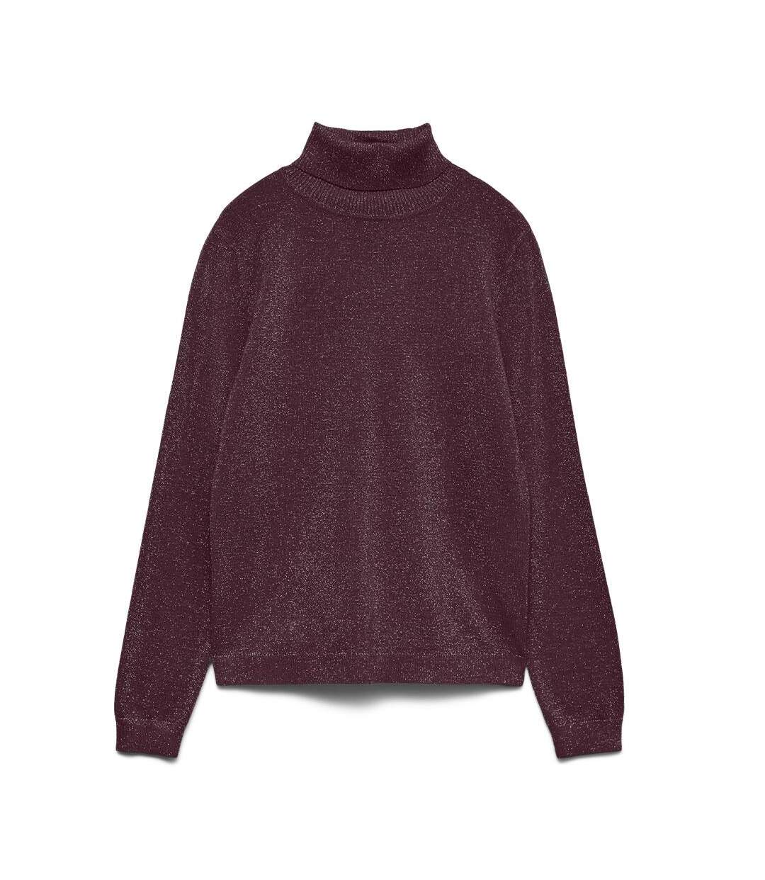Pull prune femme vero moda happyglitter - l-1