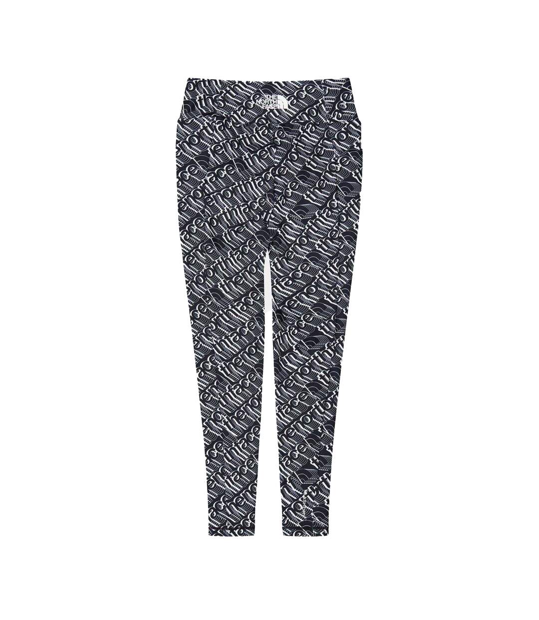 Womens/ladies All Over Logo High Rise Leggings Black The North Face-2