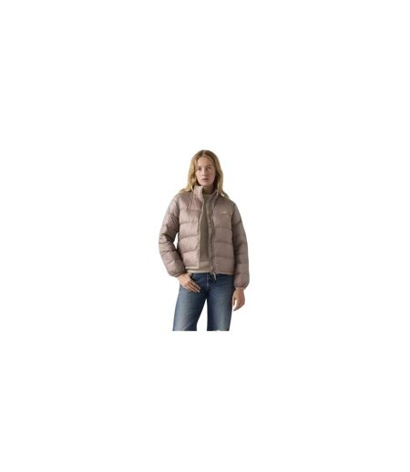 Womens/ladies Caviar Logo Soft Shell Jacket Taupe Grey Levis