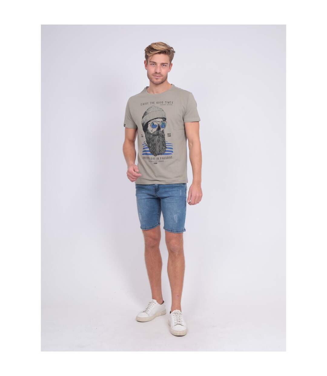 T-shirt col rond pur coton NOBELIX-4