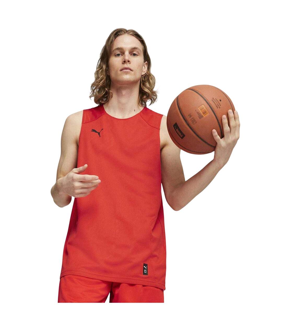 Mens Hoops Team Reversible Performance Basketball Jersey Red Puma-1
