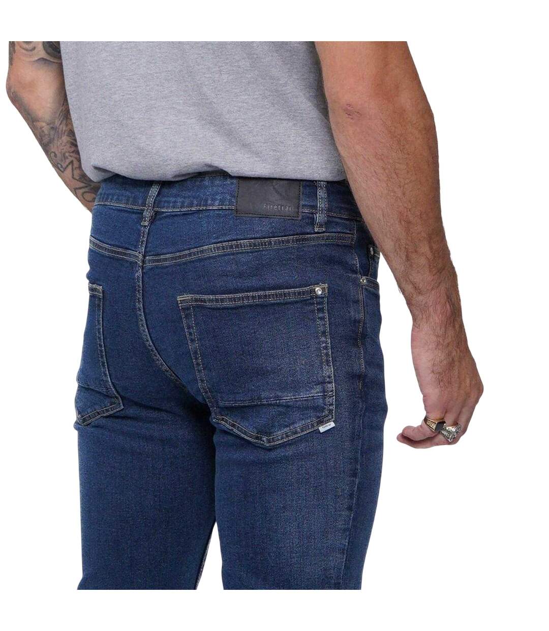 Mens Denim Skinny Jeans Dark Wash Firetrap-3