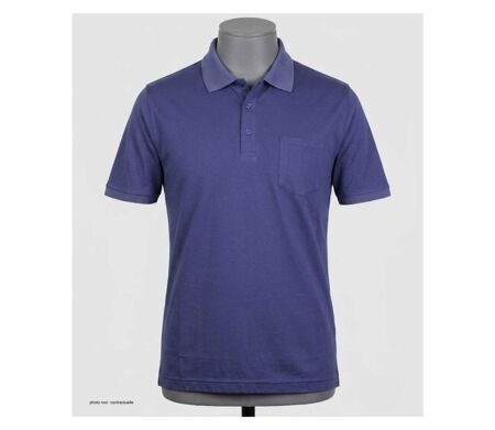 CHALLENGER REMY2 : Polo en jersey de coton bleu outremer fluide et confortable