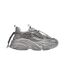 Womens/ladies Vault 2r Glitter Platform Trainers Silver Steve Madden-1