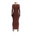 Robe Longue Sculpt Femme Marron Ward-3