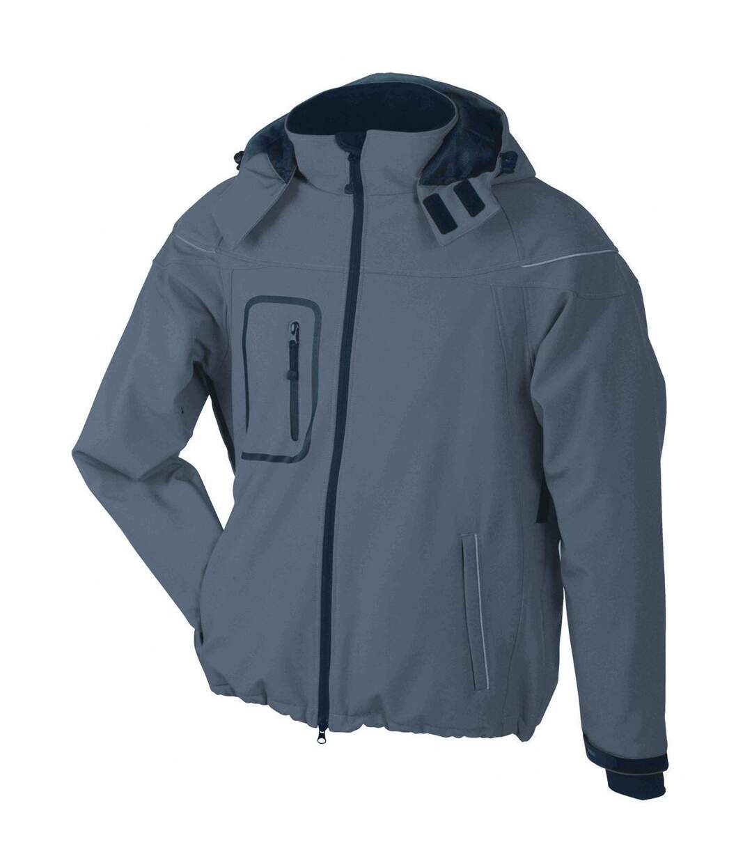 Veste softshell hiver Homme - JN1000 - Gris carbone-1