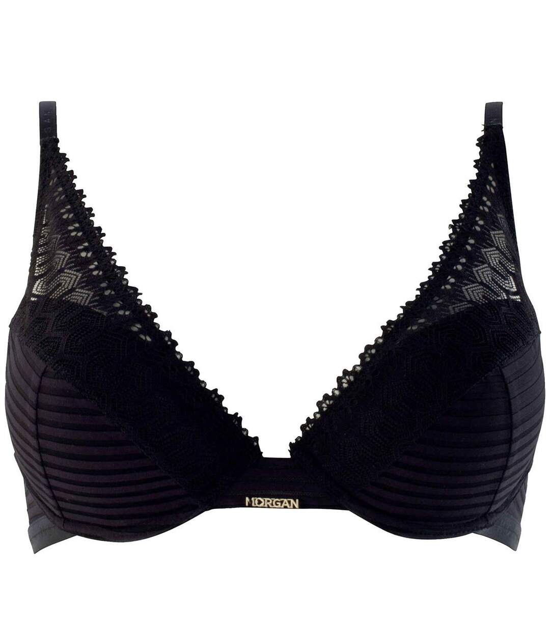 Soutien-gorge ampliforme coque moulée noir Célia-1