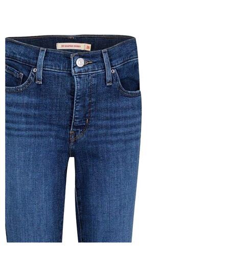 Womens/ladies Mid Rise Shaping Skinny Jeans Lapis Blue Levis
