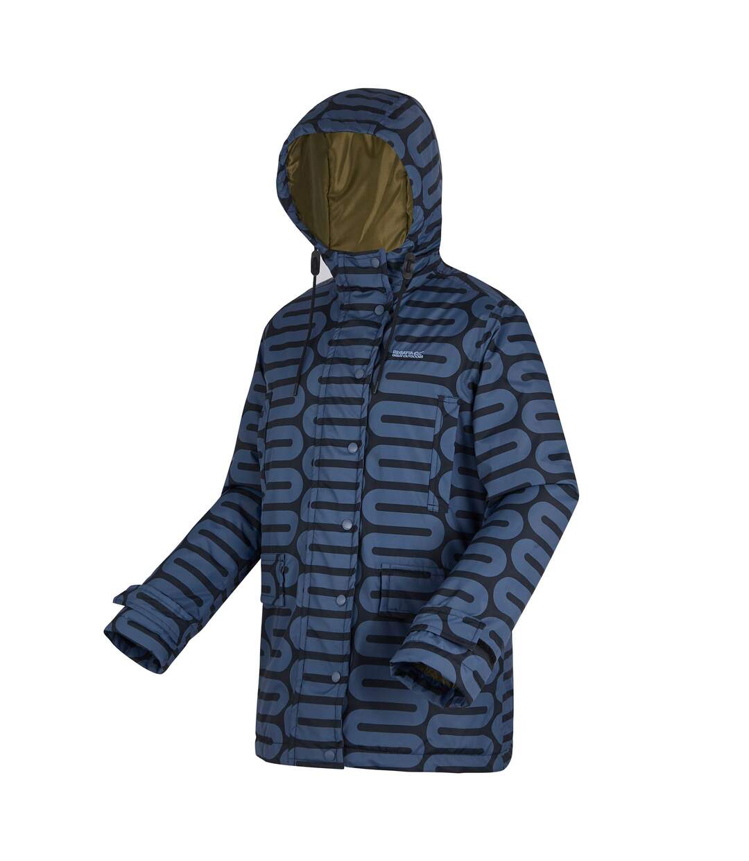 Veste Imperméable Motif/style Espace Au Niveau Des Hanches Orla Kiely Femme Olive Foncé Regatta-4