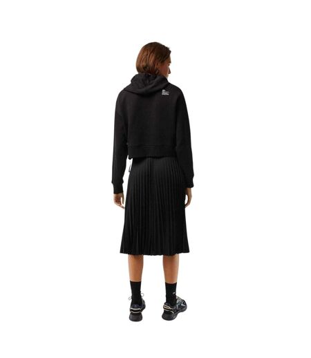 Womens/ladies Pleated Midi Skirt Black Lacoste