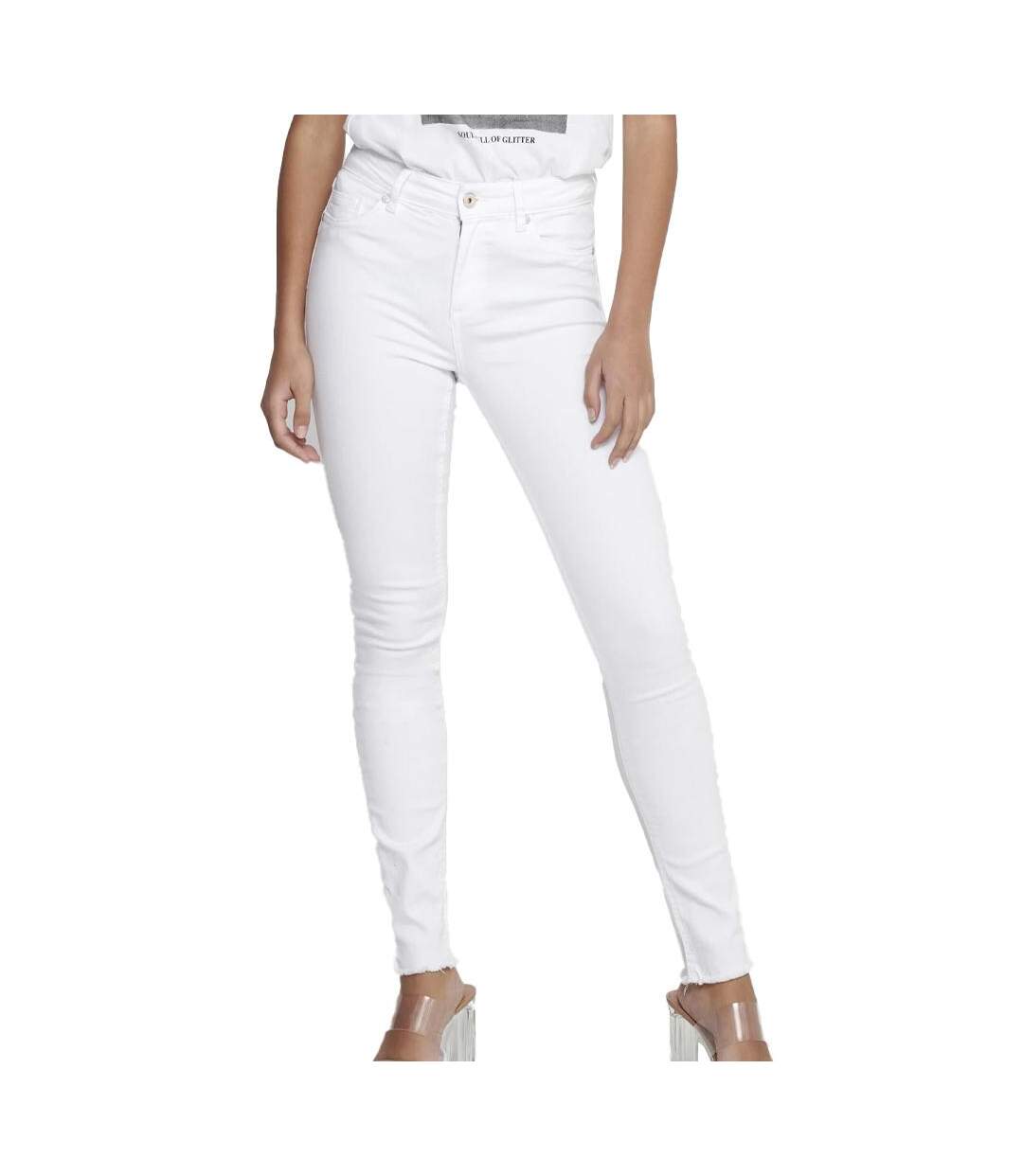 Jean Skinny Blanc Femme Only Emel - W25-L32-1