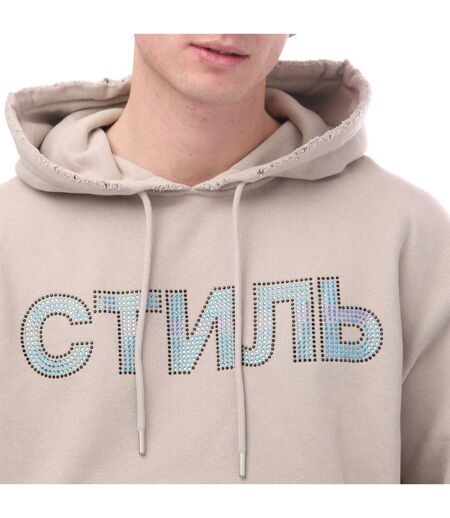 Mens ctnmb hoodie grey blue Heron Preston