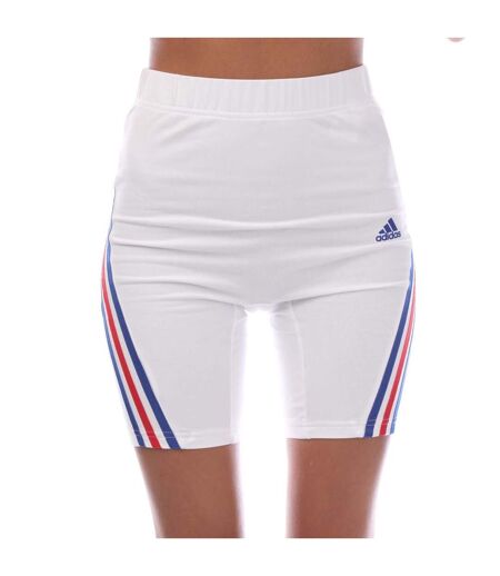 Short De Motard Future Icons Femme Blanc Rouge Bleu Adidas