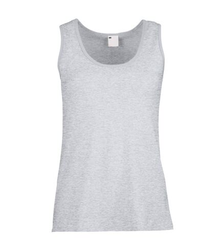 Womens/Ladies Value Fitted Tank Top (Gray Marl)