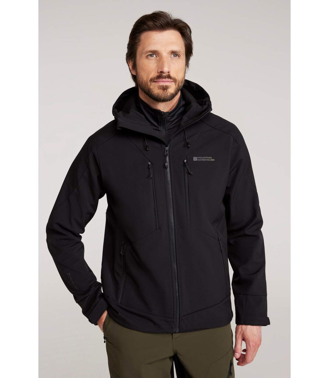 Veste softshell radius homme noir Mountain Warehouse-1