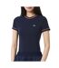 T-shirt marine femme lacoste contrast accent-1