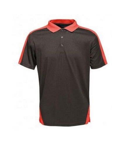 Regatta Contrast Coolweave Pique Polo Shirt (Classic Red/Black)