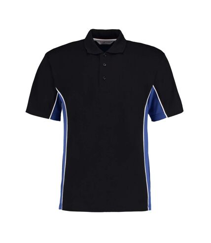 GAMEGEAR Mens Track Polycotton Pique Polo Shirt (Black/Royal Blue)