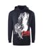 Sweat À Capuche Motif/style Tigre Homme Bleu Marine Cavalli Class-1