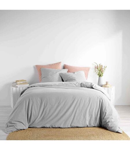 Parure de Lit 3 Pièces Linette 240x220cm Gris