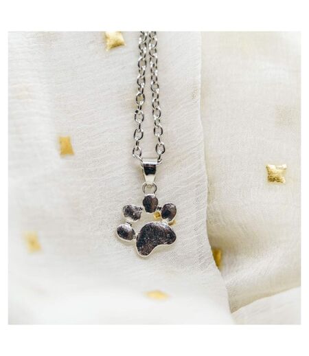 Silver Gold Cat Paw Dog and Kitten Pendant Necklace for Woman