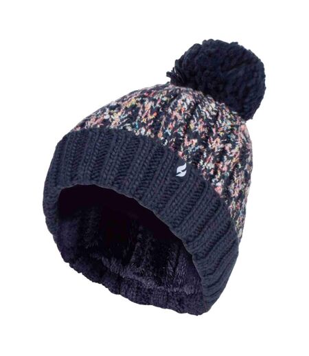 Bonnet Femme Thermique Tricot avec Gros Pompon